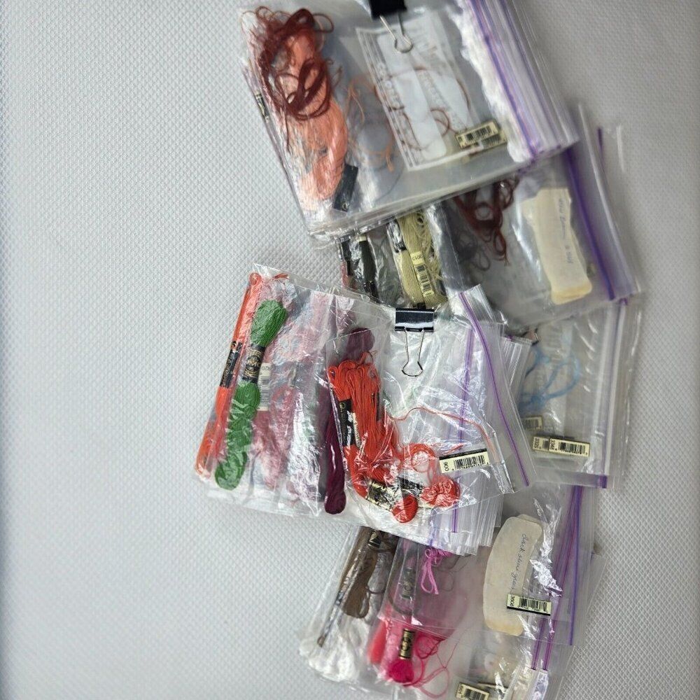 DMC Mixed Lot Embroidery Floss Thread Skeins New And Partial 100+ Skein
